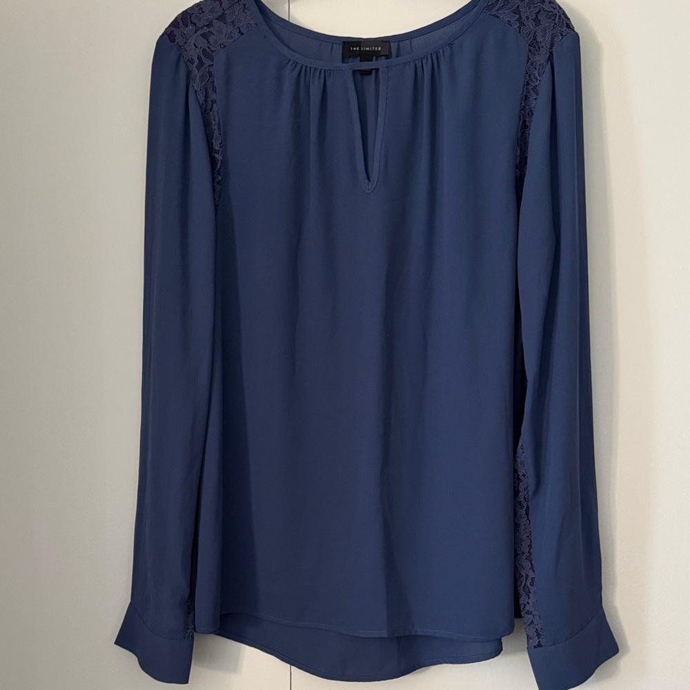The Limited Blue Lace Detail Blouse